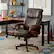Left. La-Z-Boy - Big & Tall Air Bonded Leather Executive Chair - Vino Brown.