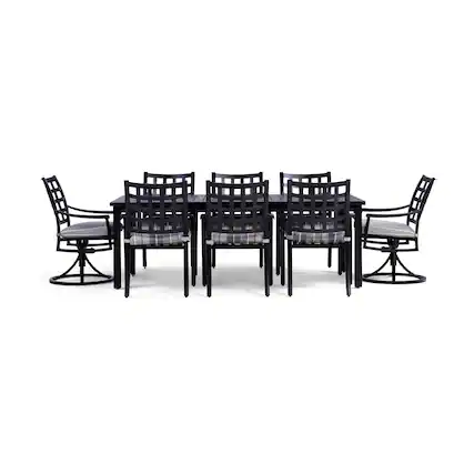 Front. Yardbird® - Lily 9 Piece Rectangular Outdoor Dining Set - Milano.