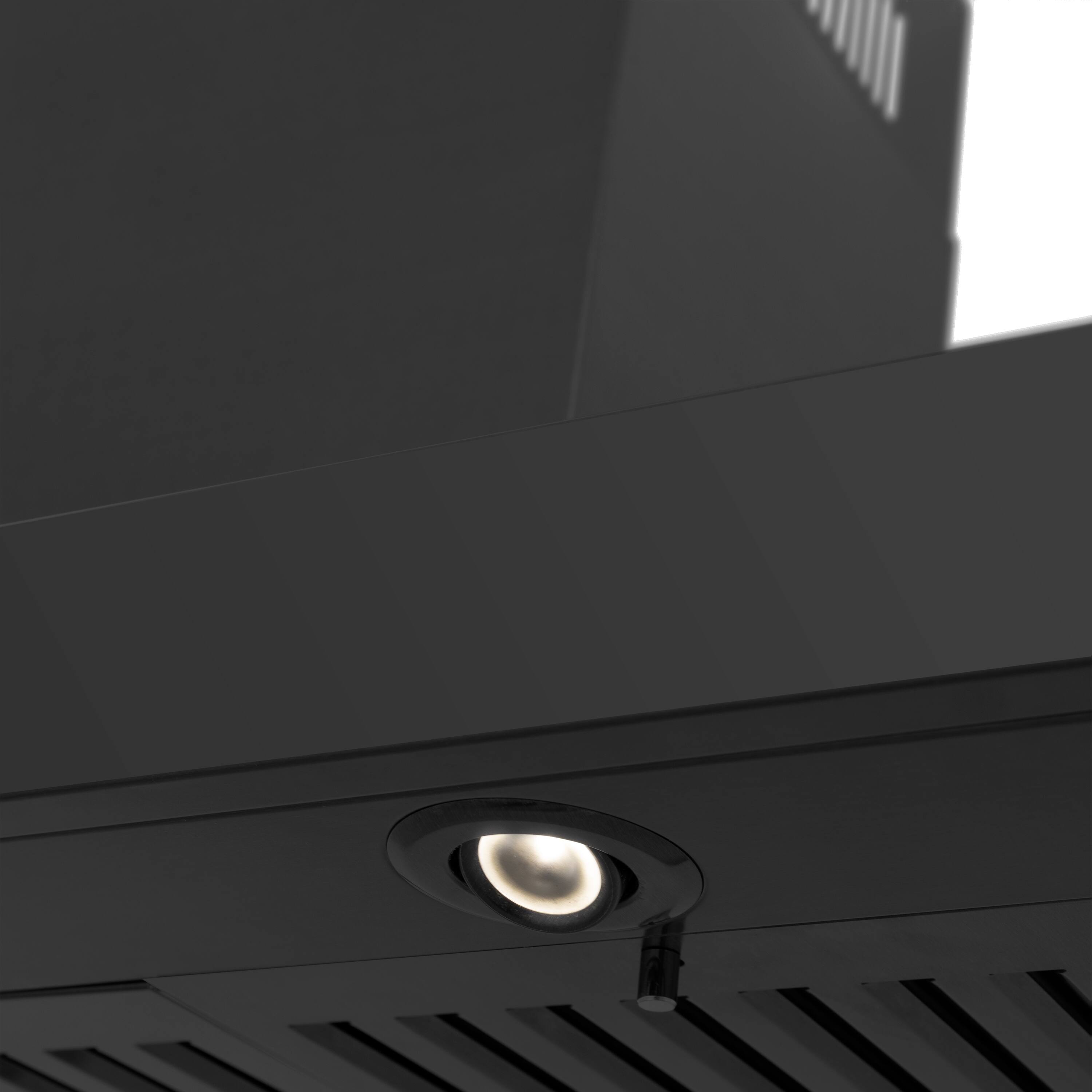 Alt View 2. ZLINE - 30" Externally Vented Range Hood - Black stainless steel.