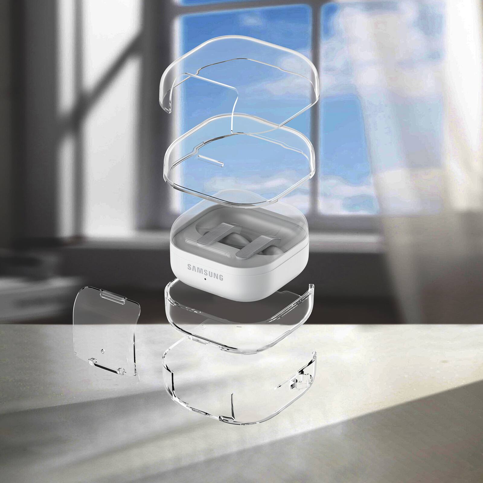 Dteck Clear Case for Samsung Galaxy Buds 4/4Pro with Cleaning Pen