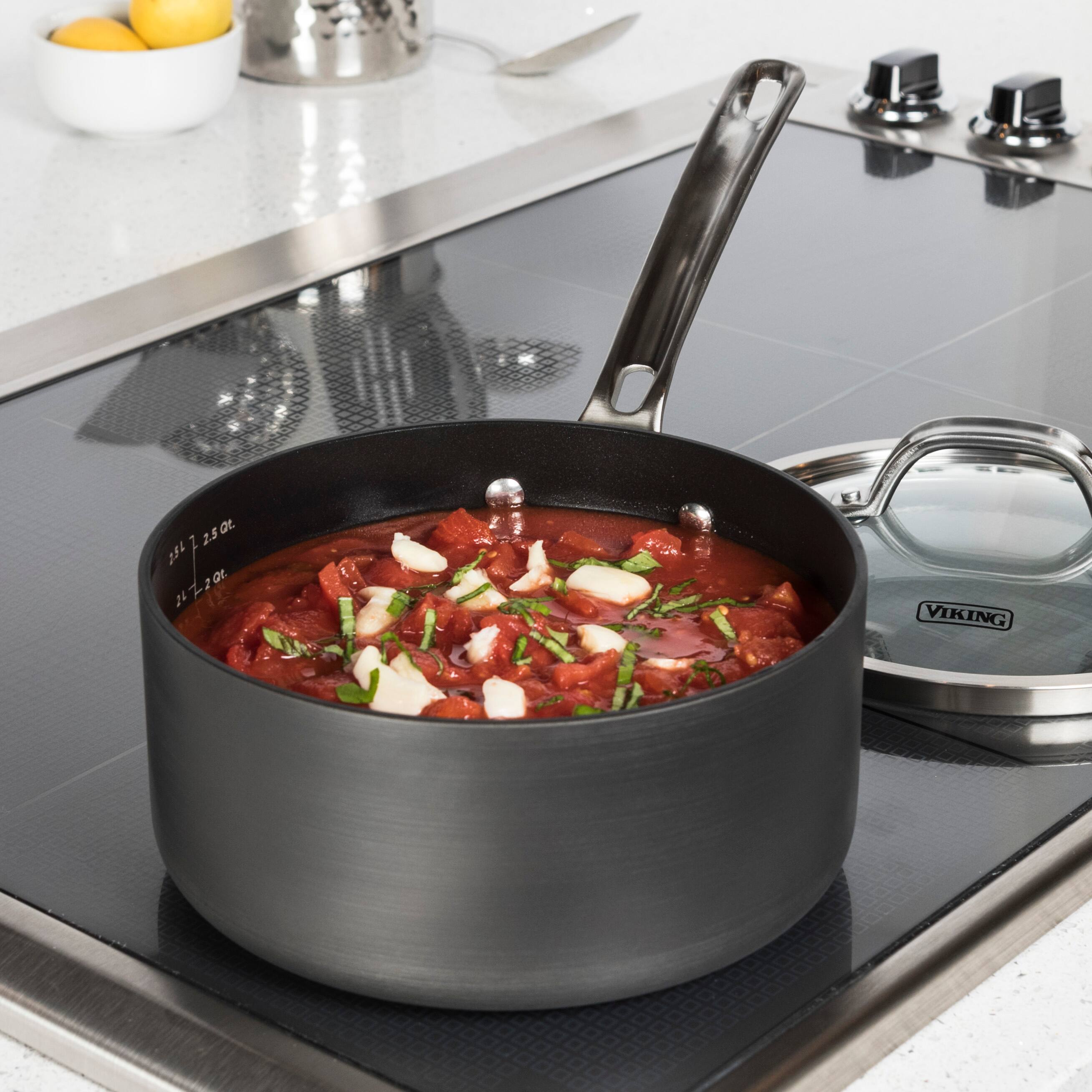 Alt View 22. Viking - Hard Anodized Nonstick, 10 Piece Cookware Set - Black.