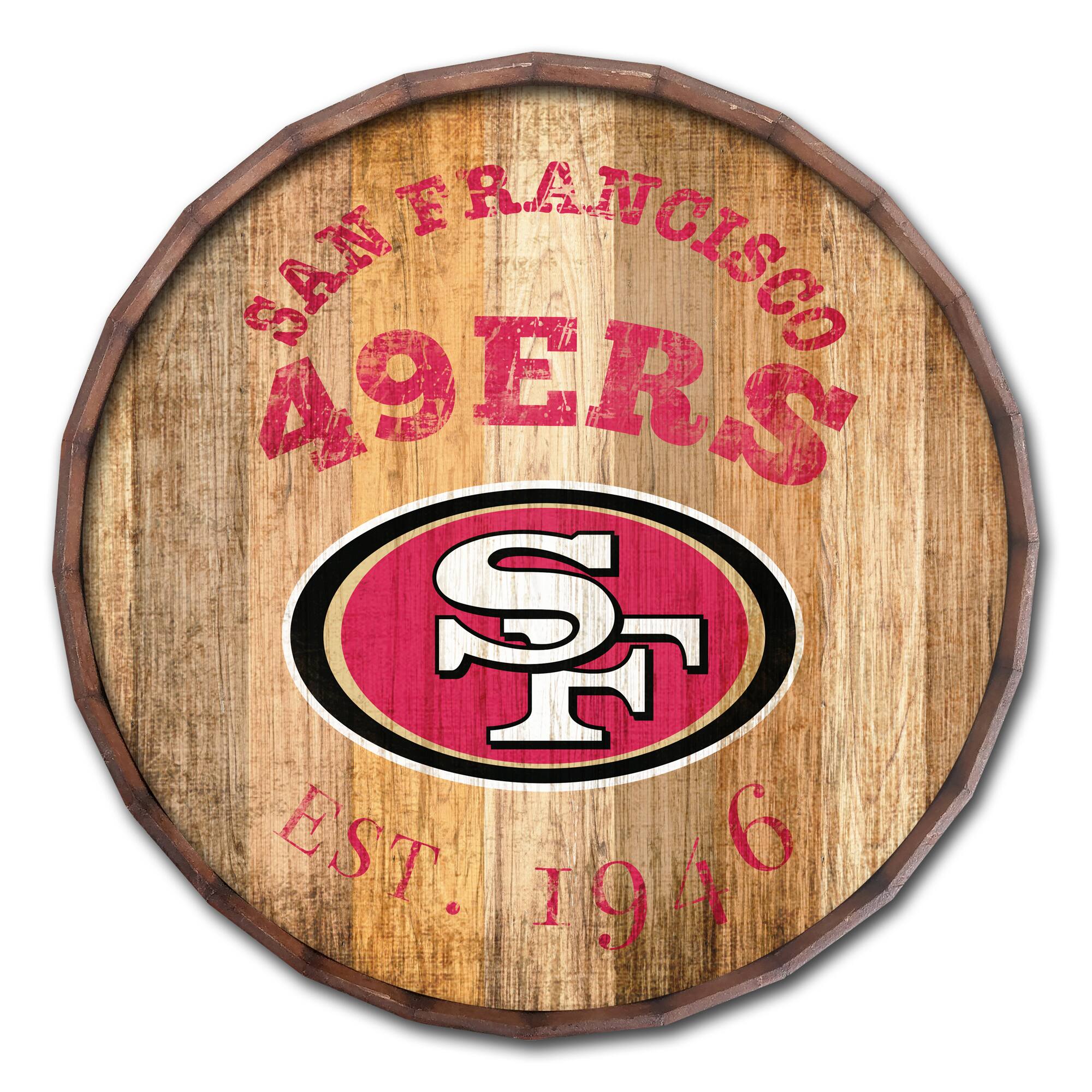 San Francisco 49ers 24'' Established Date Barrel Top