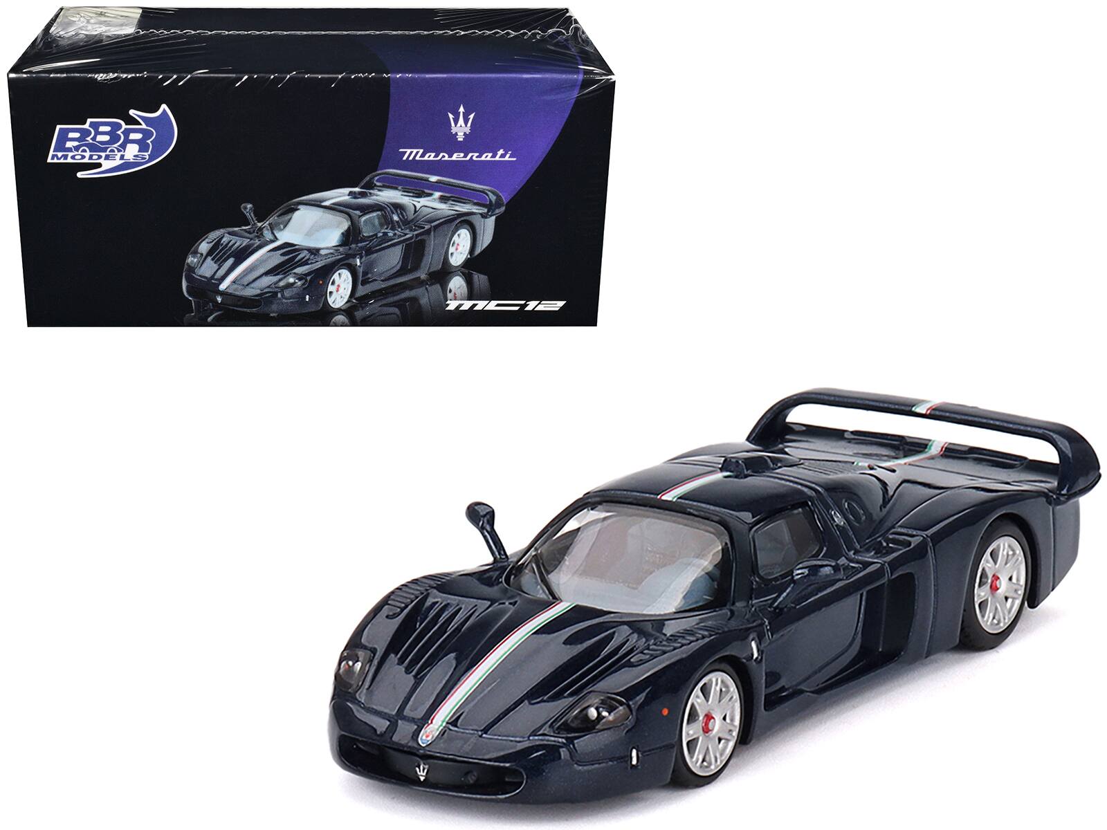 Maserati MC12 Stradale Blue Metallic with White Stripe 1/64 Die Cast Model Car by BBR price history on PriceWatchPro