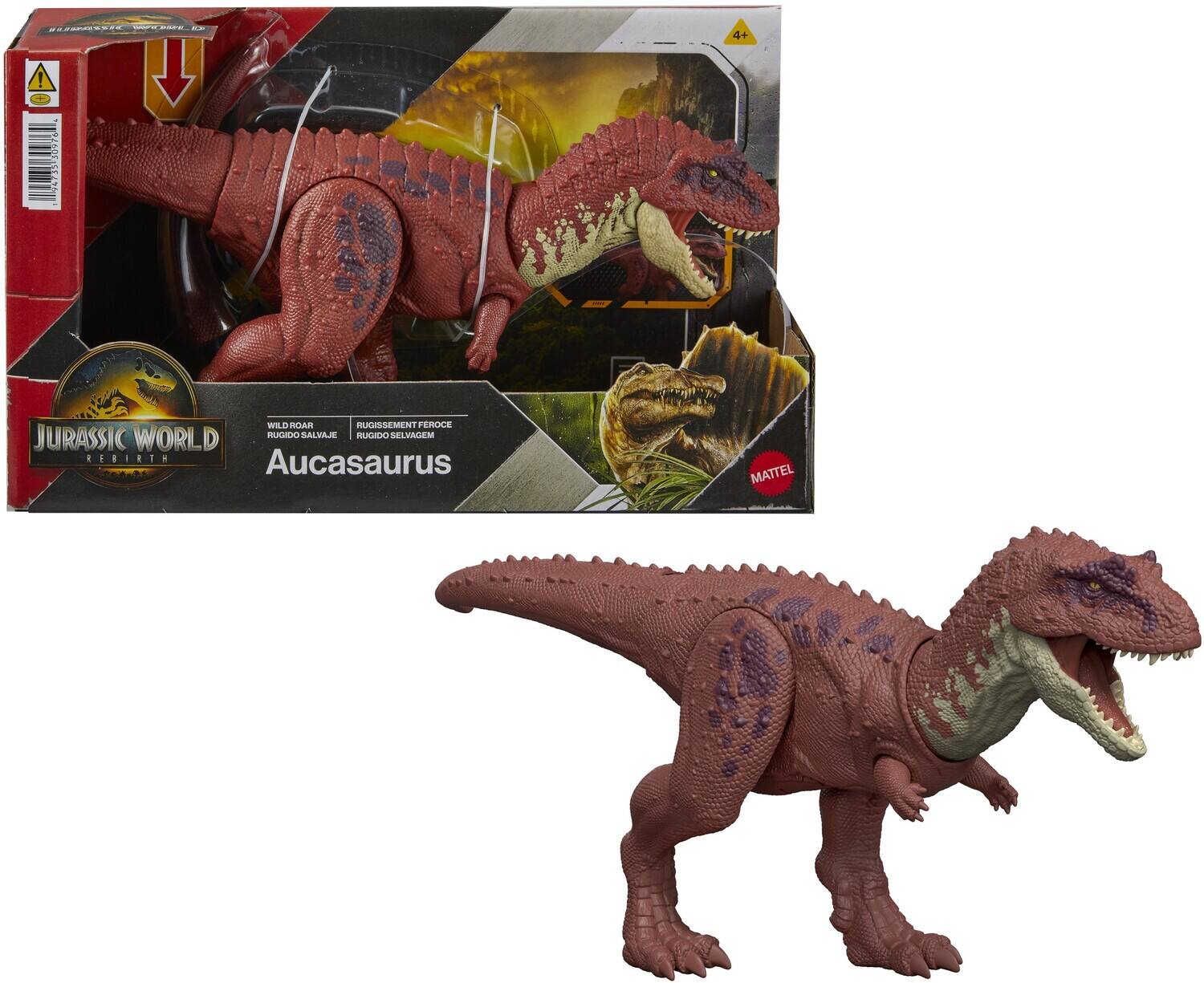 Mattel - Jurassic World: Rebirth Wild Roar Aucasaurus - Collectibles