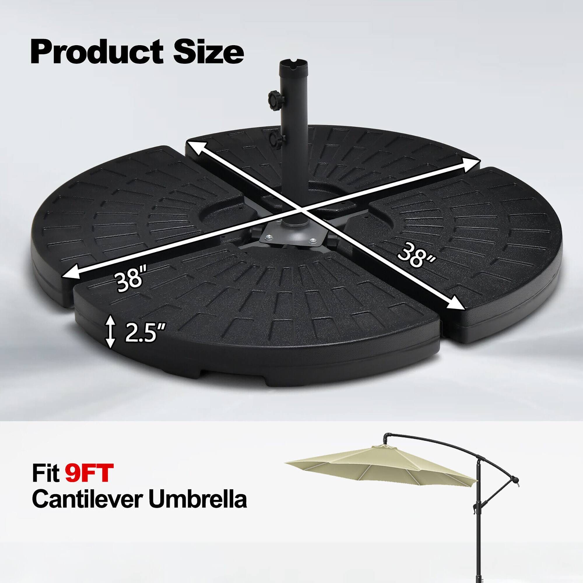 Product Size  
38" x 38" x 2.5"  

Fit 9FT Cantilever Umbrella