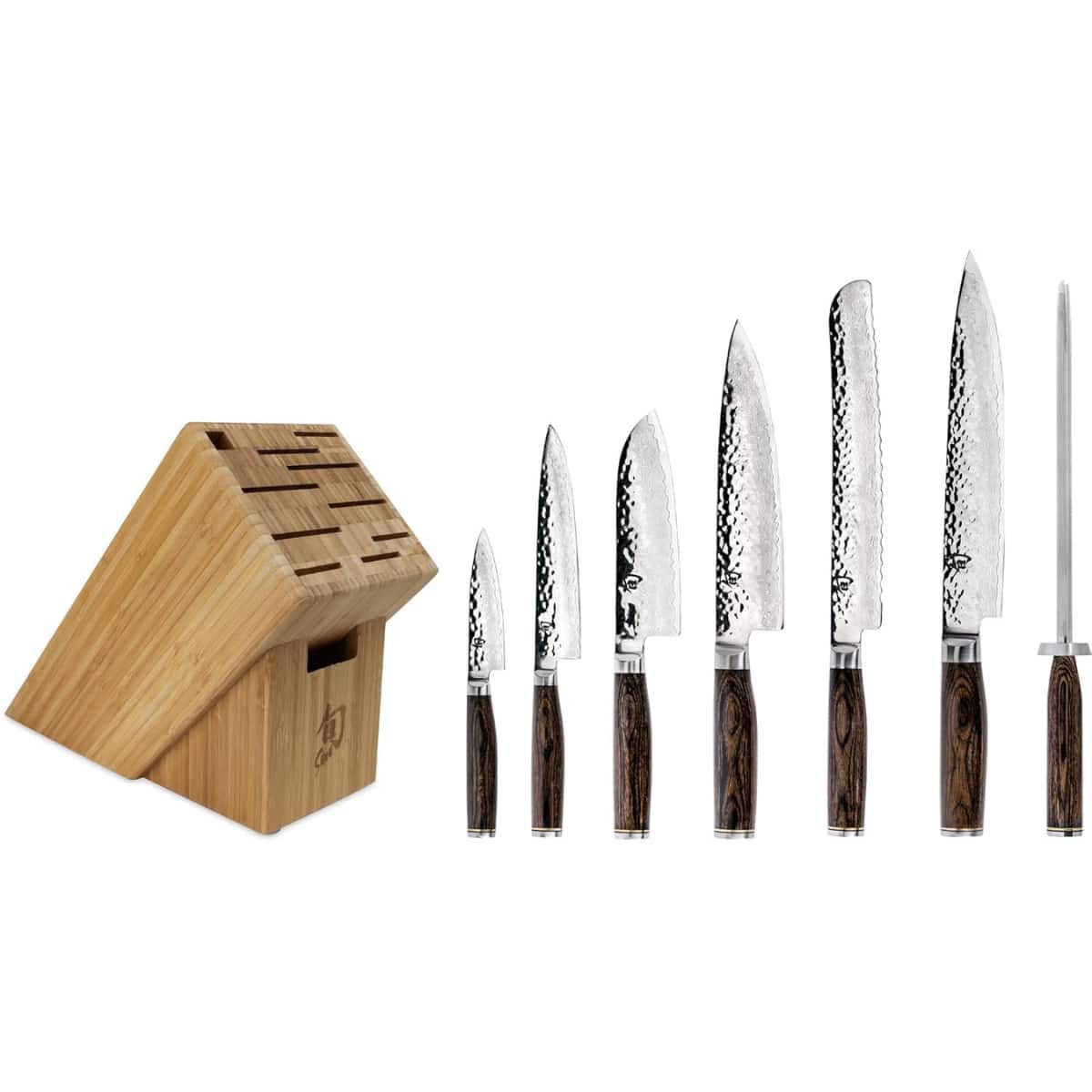 Shun - Premier Professional Block Set, 8 Piece - Brown