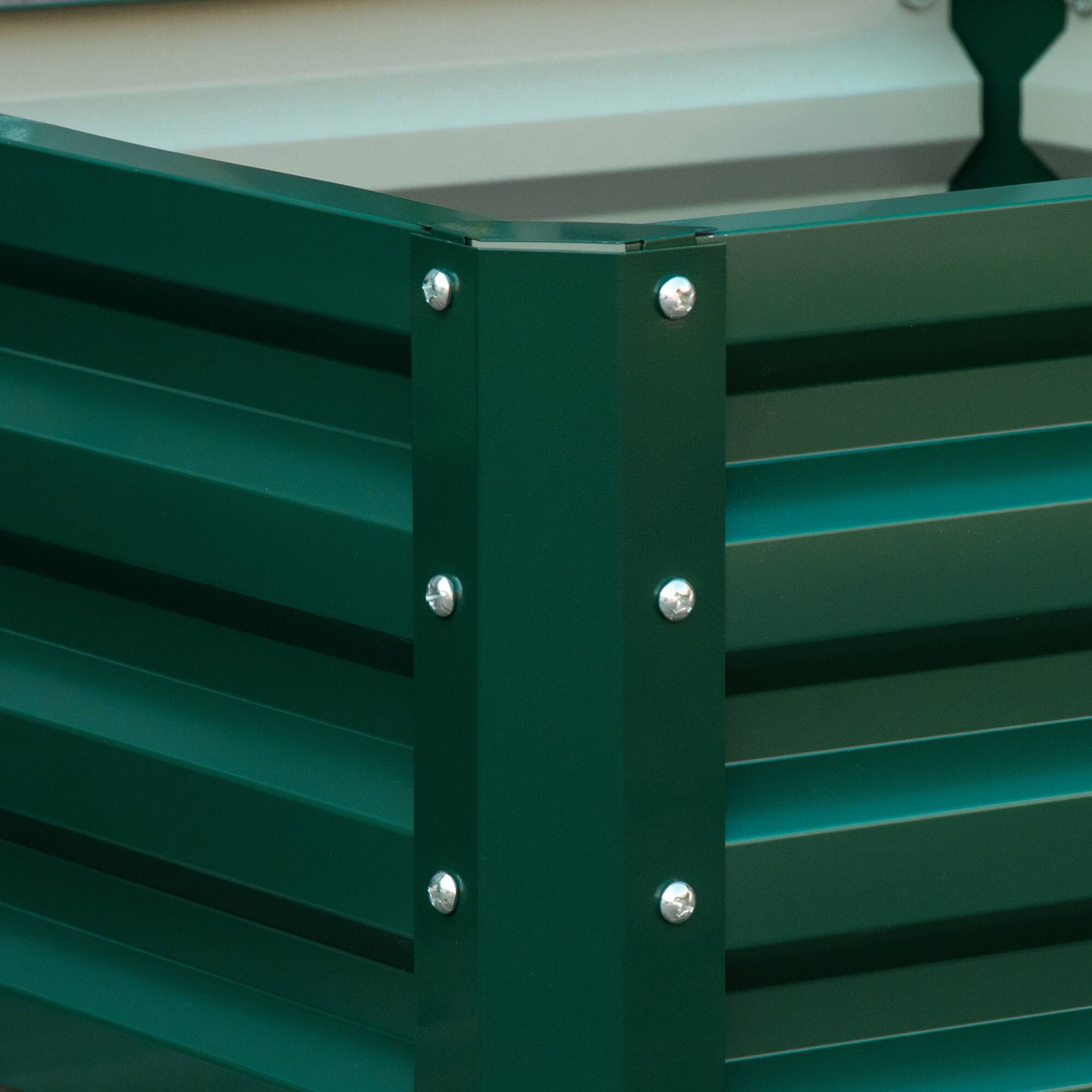 Alt View 7. Outsunny - 2pc 23.5" Elevated Herb & Vegetable Planting Box Kit w/ Versatile Uses - Green.