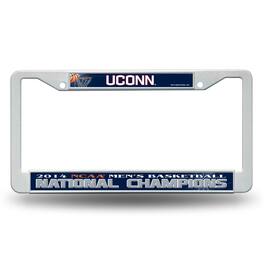 Rico Industries - Connecticut UCONN Huskies 2014 Mens Basketball National Champions Plastic License Plate Frame - Multi