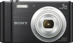 Sony - DSC-W800 20.1-Megapixel Digital Camera - Black - Front_Zoom