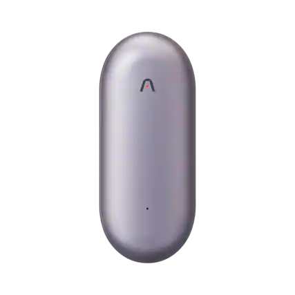 Front. PLAUD - NotePin Memory Capsule Smart AI Voice/Audio Recorder - V2 - Sunset Purple.