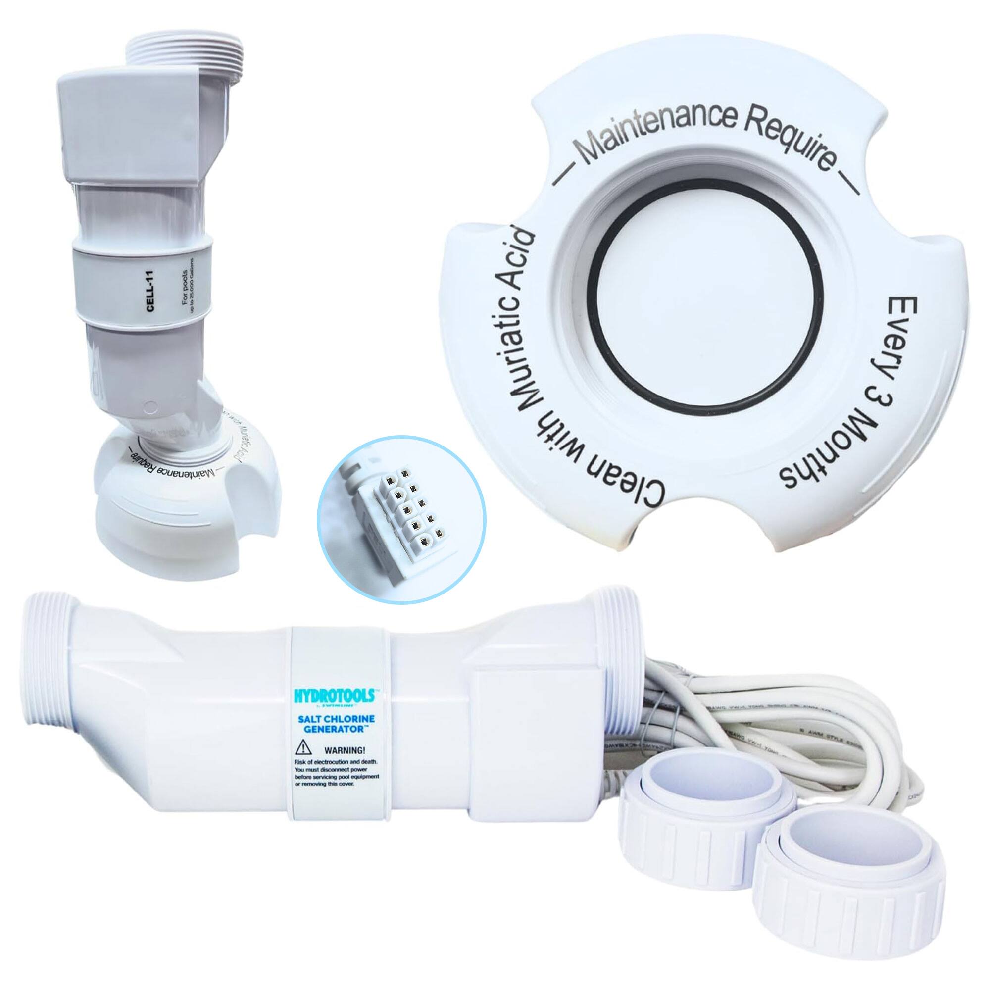 Swimline - 87615 Salt Replacement Cell for Water Chlorine System, 15K Gallon Pools - White