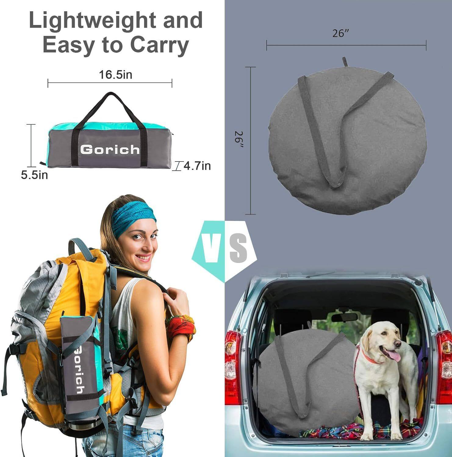 Lightweight and Easy to Carry

16.5in
5.5in
4.7in
26"

vs