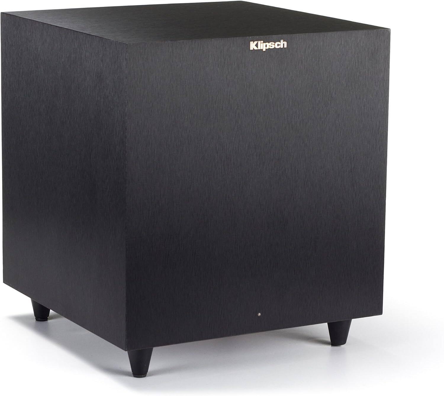 Front. Klipsch - Klipsch R-8SW 8" Compact Subwoofer with All-Digital Amplifier (Brushed Black) - Black.