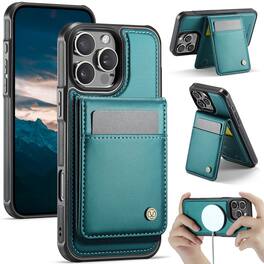 Dteck - Magnetic 2-in-1 Folio Wallet Case for Apple iPhone 16 Pro Max,RFID Blocking Detachable Card Pocket Stand Slim Cover - Green