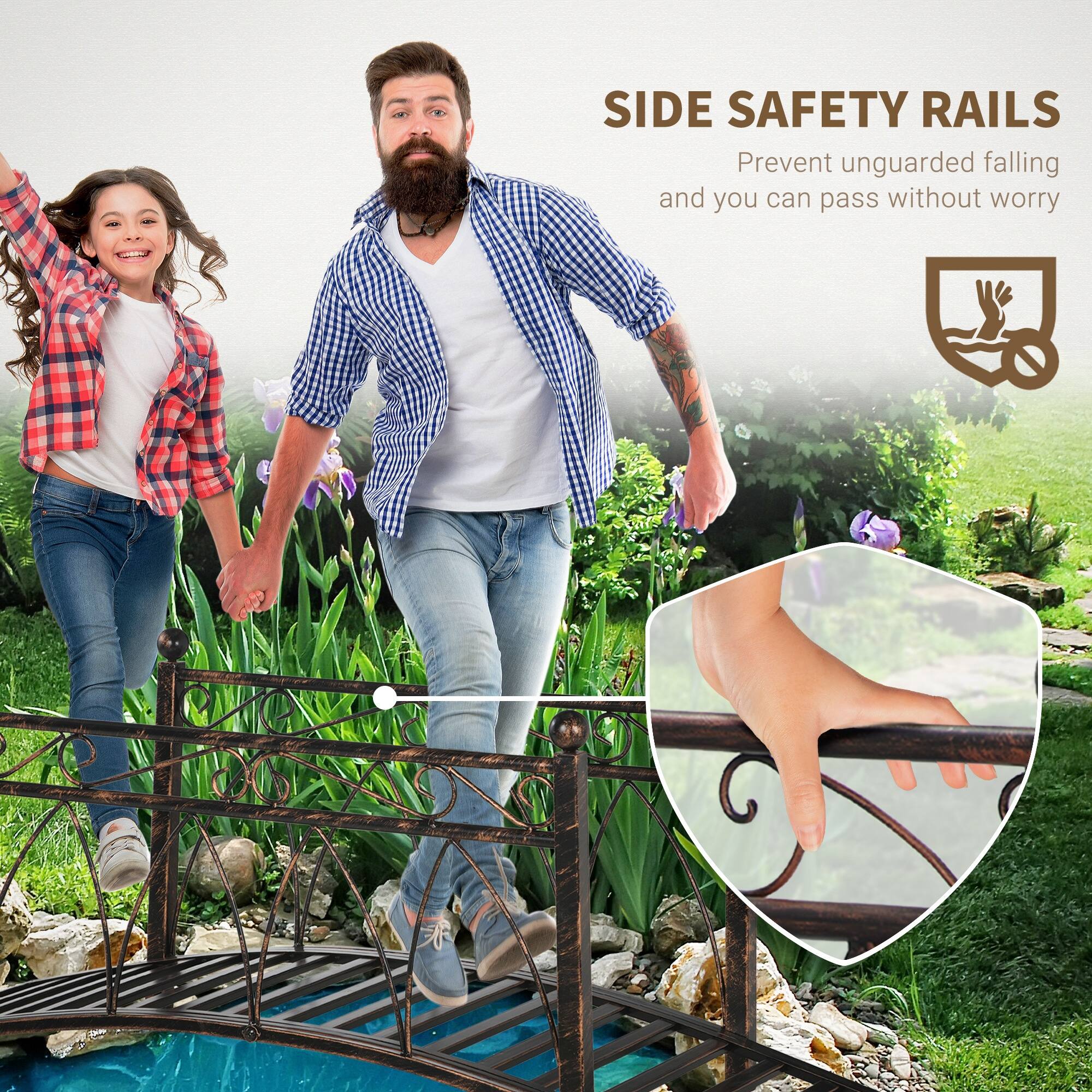 SIDE SAFETY RAILS  
Prevent unguarded falling and you can pass without worry