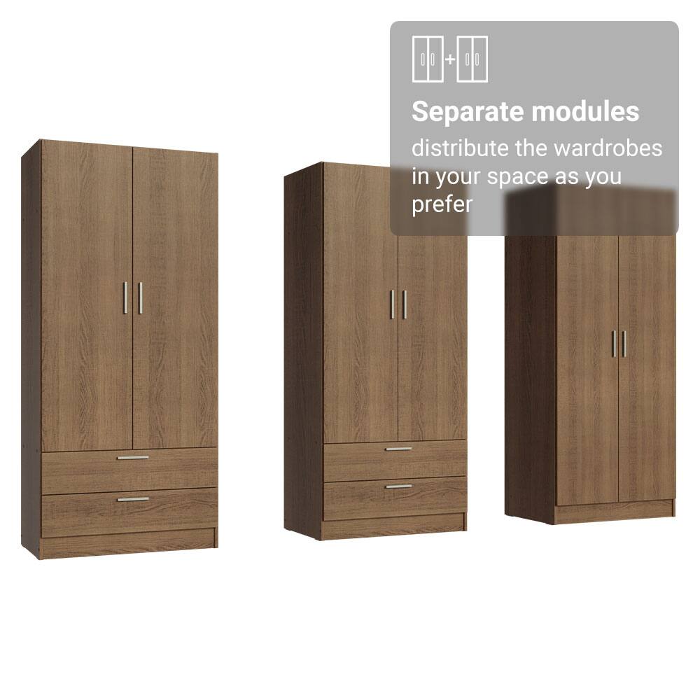 Separate modules distribute the wardrobes in your space as you prefer