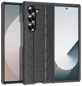 Nakedcellphone - Case for Samsung Galaxy Z Fold 6 - Special Ops Rugged Tactical Phone Cover - Carbon Fiber