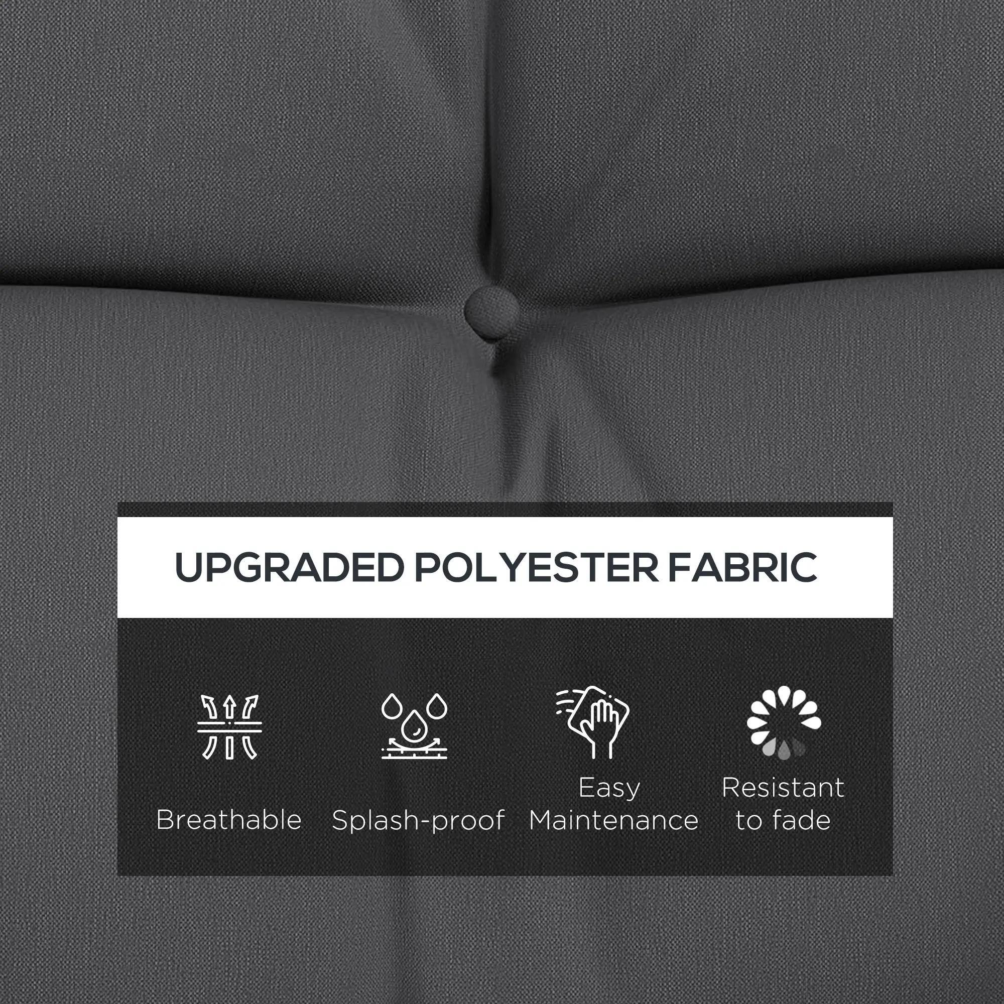 UPGRADED POLYESTER FABRIC

- Breathable
- Splash-proof
- Easy Maintenance
- Resistant to fade