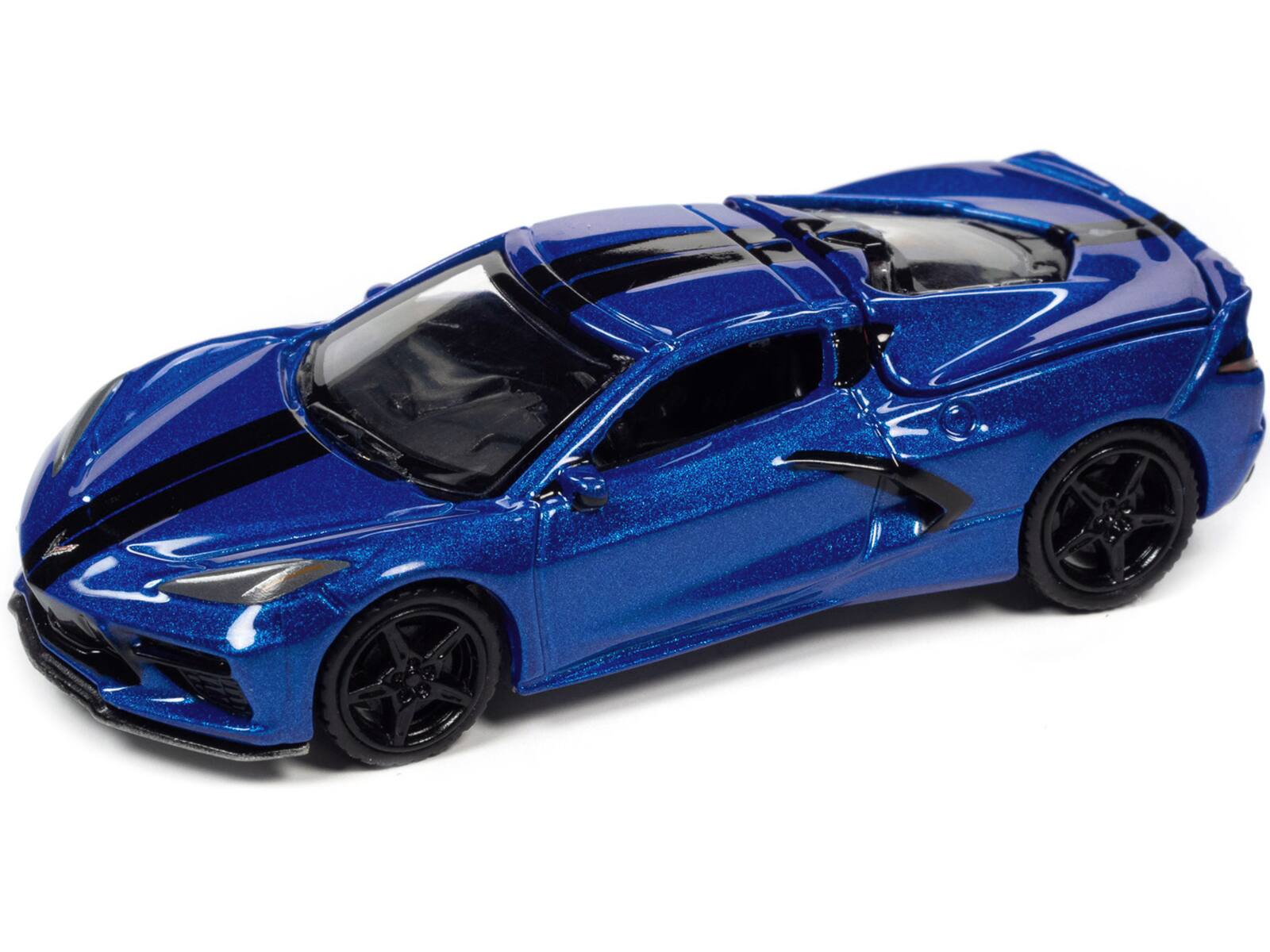 Alt View 1. Autoworld - 2020 Chevrolet Corvette Elkhart Lake Blue Metallic "Sports Cars" Limited Edition 1/64 Diecast Model Car by Auto World.