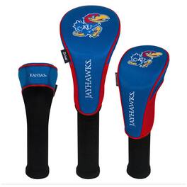Team Effort - Kansas Jayhawks Driver Fairway Hybrid Set of Three Headcovers - Multicolor