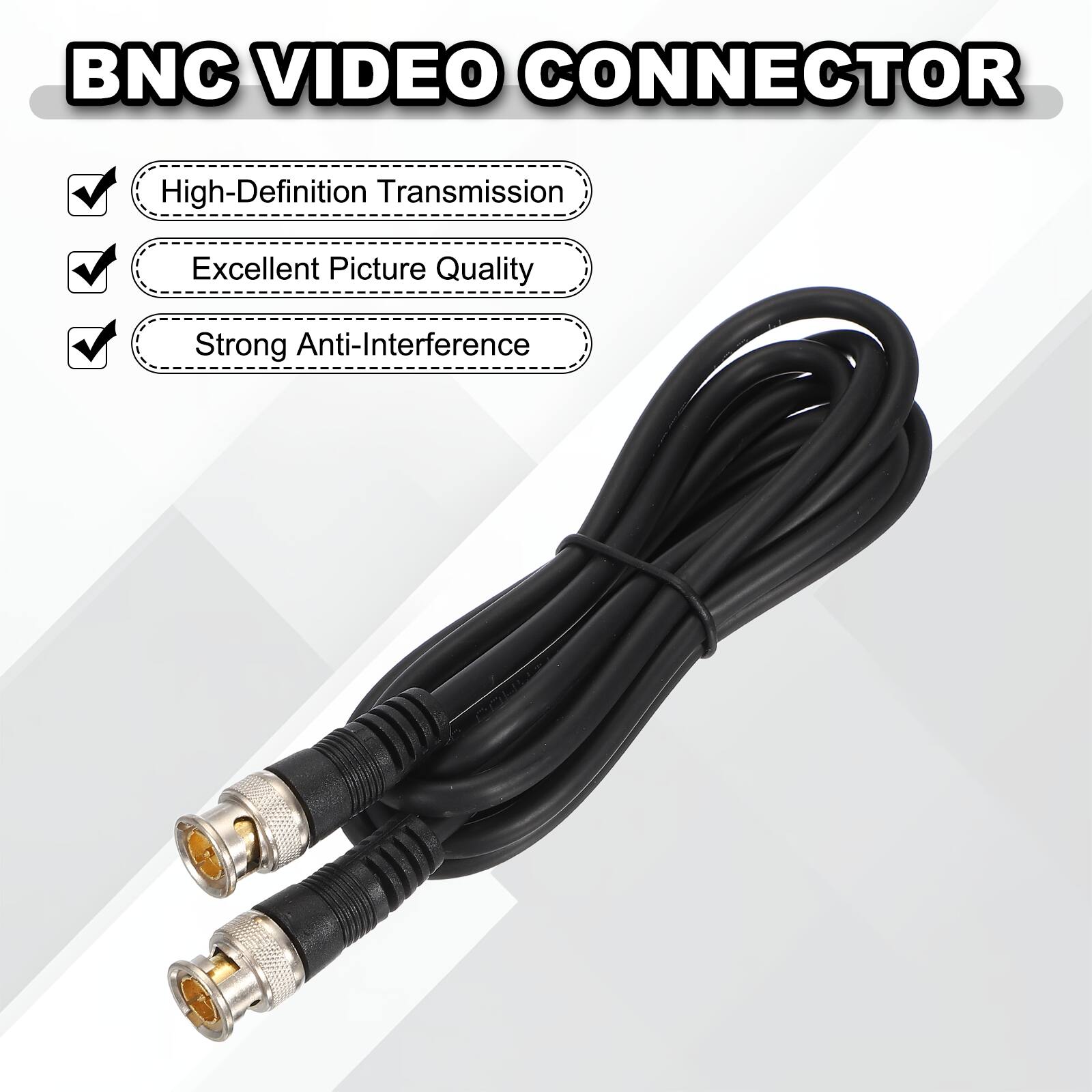 BNC VIDEO CONNECTOR

- High-Definition Transmission
- Excellent Picture Quality
- Strong Anti-Interference