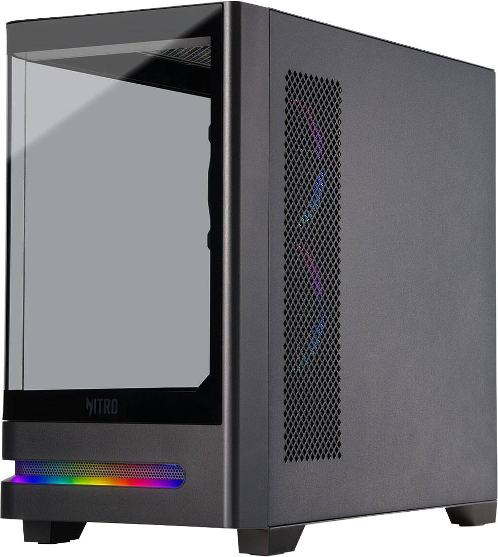 Alt View 6. Acer - Nitro 65 Gaming Desktop - AMD Ryzen 7 8700F 2024 - NVIDIA GeForce RTX 5060 - 16GB DDR5 Memory – 1TB Storage - Black.
