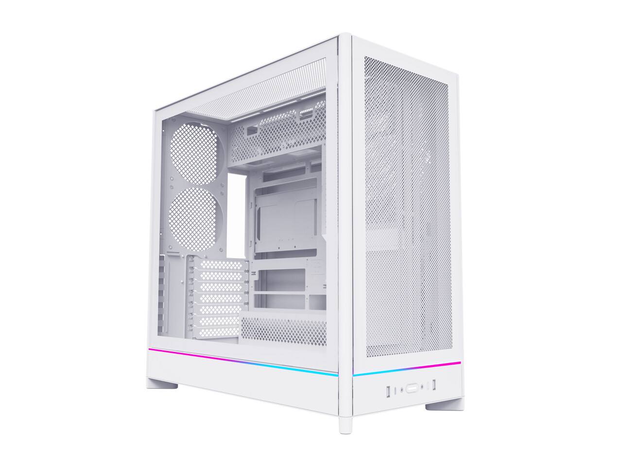 Angle. Montech - HS01 Mid Tower Case - White.