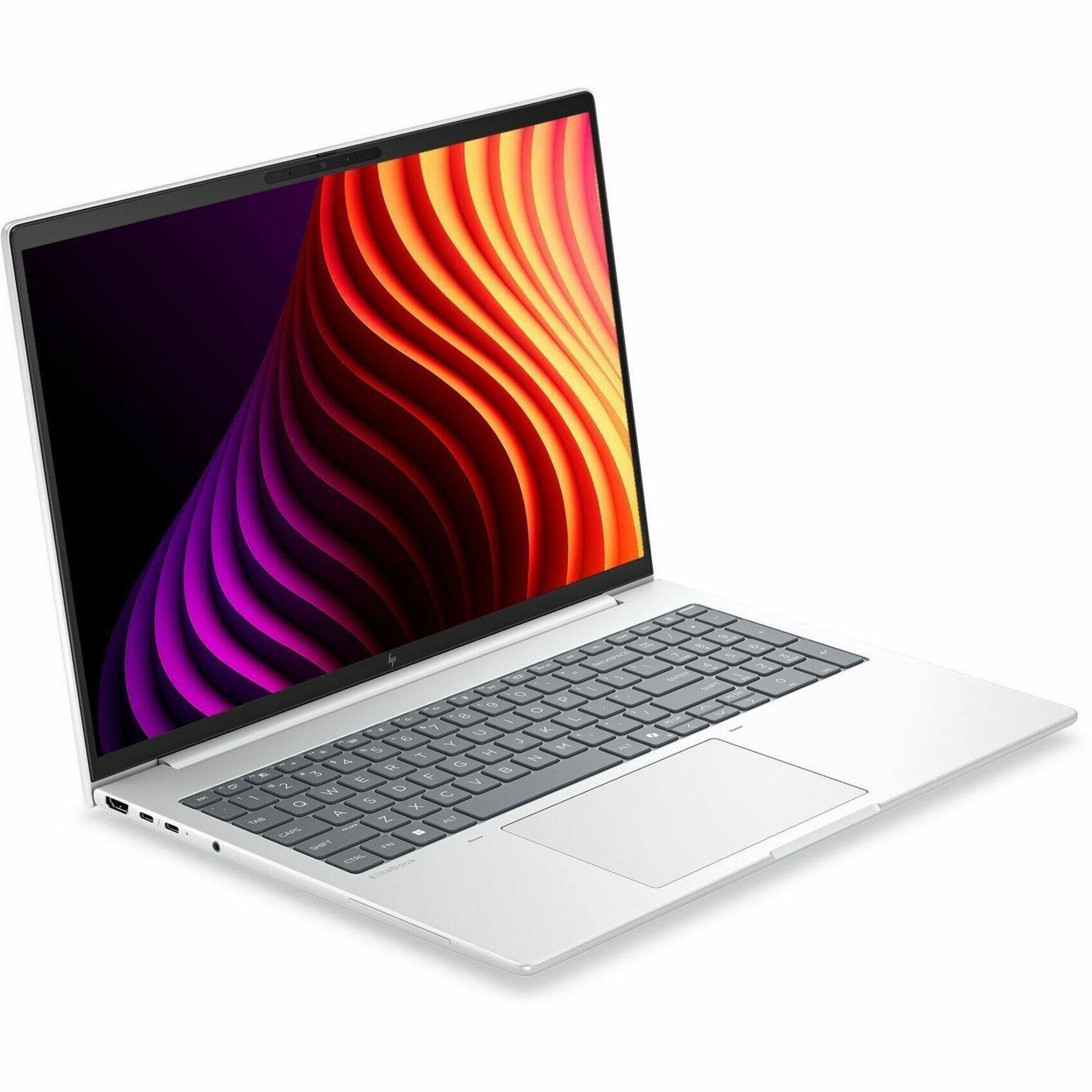 Alt View 13. HP - EliteBook 8 G2i 16" IPS 1920 x 1200 (WUXGA) Touch Screen Laptop - Intel Core Ultra 7 with 32GB Memory - 512 GB SSD - Glacier Silver Aluminum, Gray.