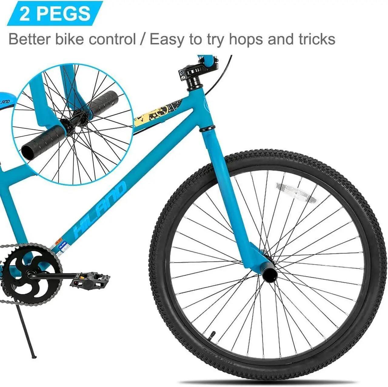 HILAND 26 Inch BMX Bike for Teenager and Adult, Beginner Level BMX