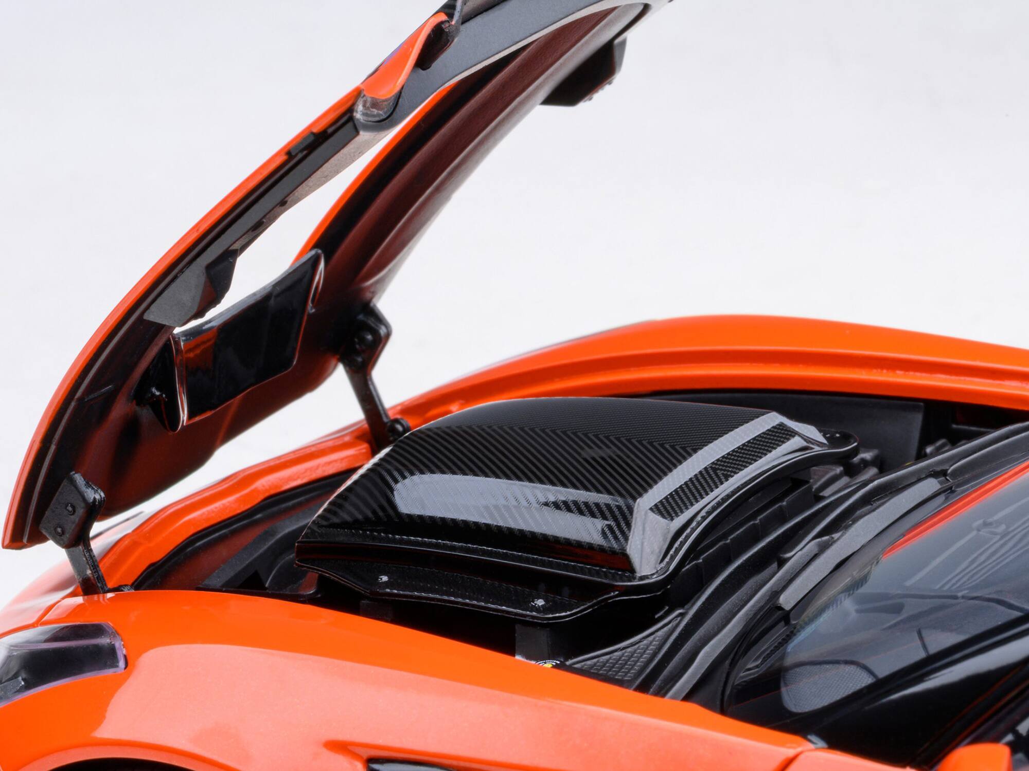 Alt View 2. Autoart - 2019 Chevrolet Corvette C7 ZR1 Sebring Orange Tintcoat with Carbon Top 1/18 Model Car by Autoart.