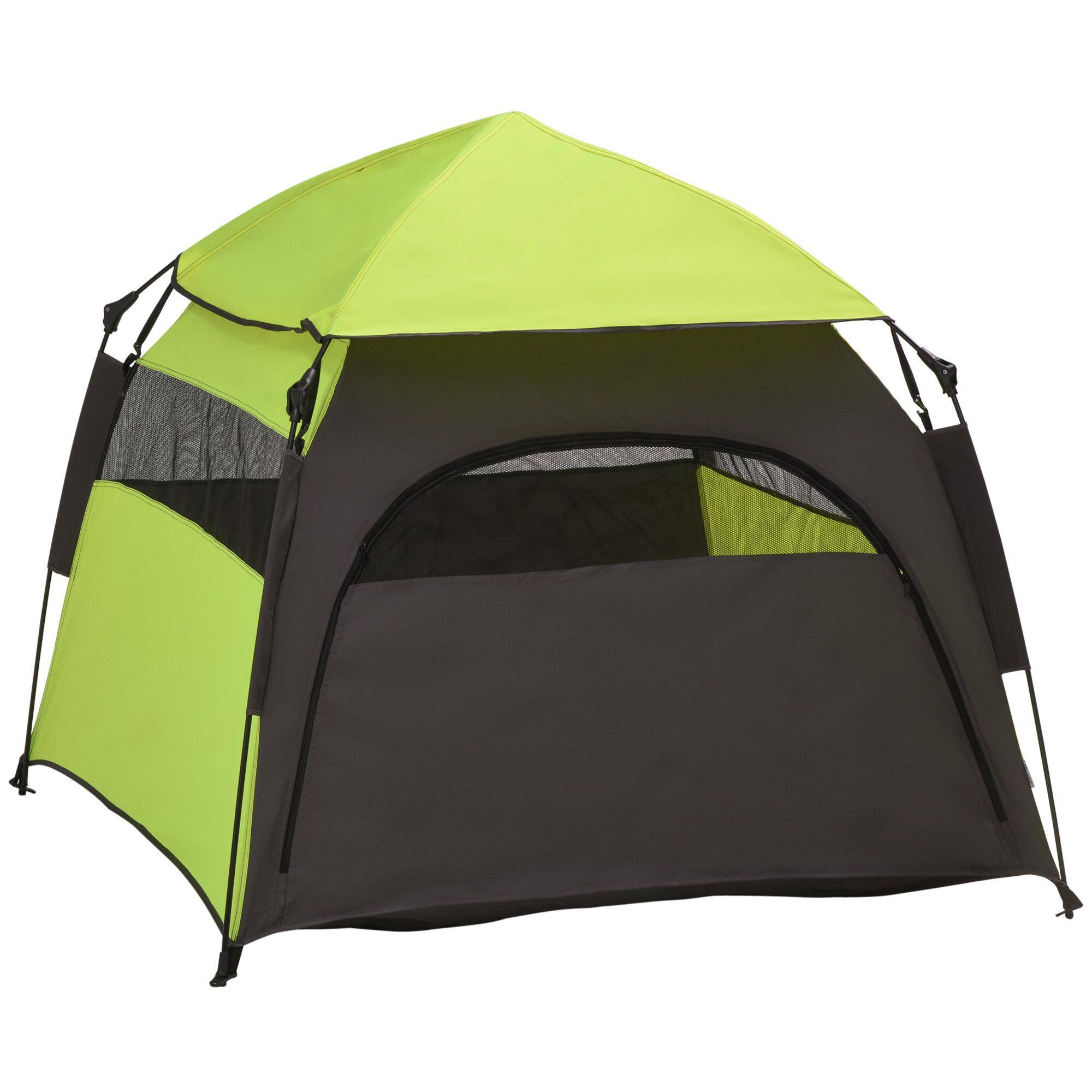 Loheer - Extra Large Dog Tent Portable Camping Pet Shade Shelter with Carrying Bag for Beach Backyard, Green - Dark Gray, Green