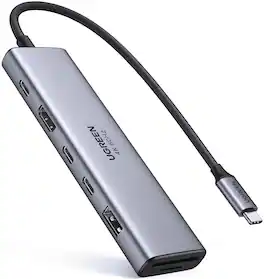 UGREEN - USB C 3.2 Hub, 7-in-1 USB Adapter with 4K 60Hz HDMI, 10Gbps USB A&C, 100W PD, SD/TF, for Laptop, MacBook, iPad Pro - Space Gray