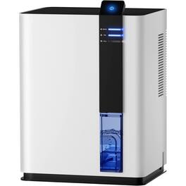 Cluzine - Dual Semiconductor Dehumidifier with 34oz/day Capacity, 5-Color Light & Auto Shut-Off