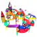 Alt View 4. PicassoTiles - PICASSO-TILES Race Track Magnetic Tiles for Kids, 128PCS with 3 Racing Cars, STEM Building Blocks Educational Toy - Multicolor.