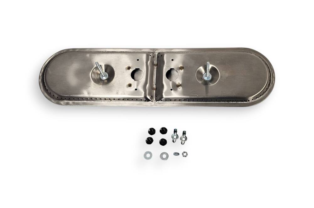 Alt View 2. Music City Metals - Music City Metals - MCM101510225 burner head, ovl twn 2.25, ss, 14.75 x 4.