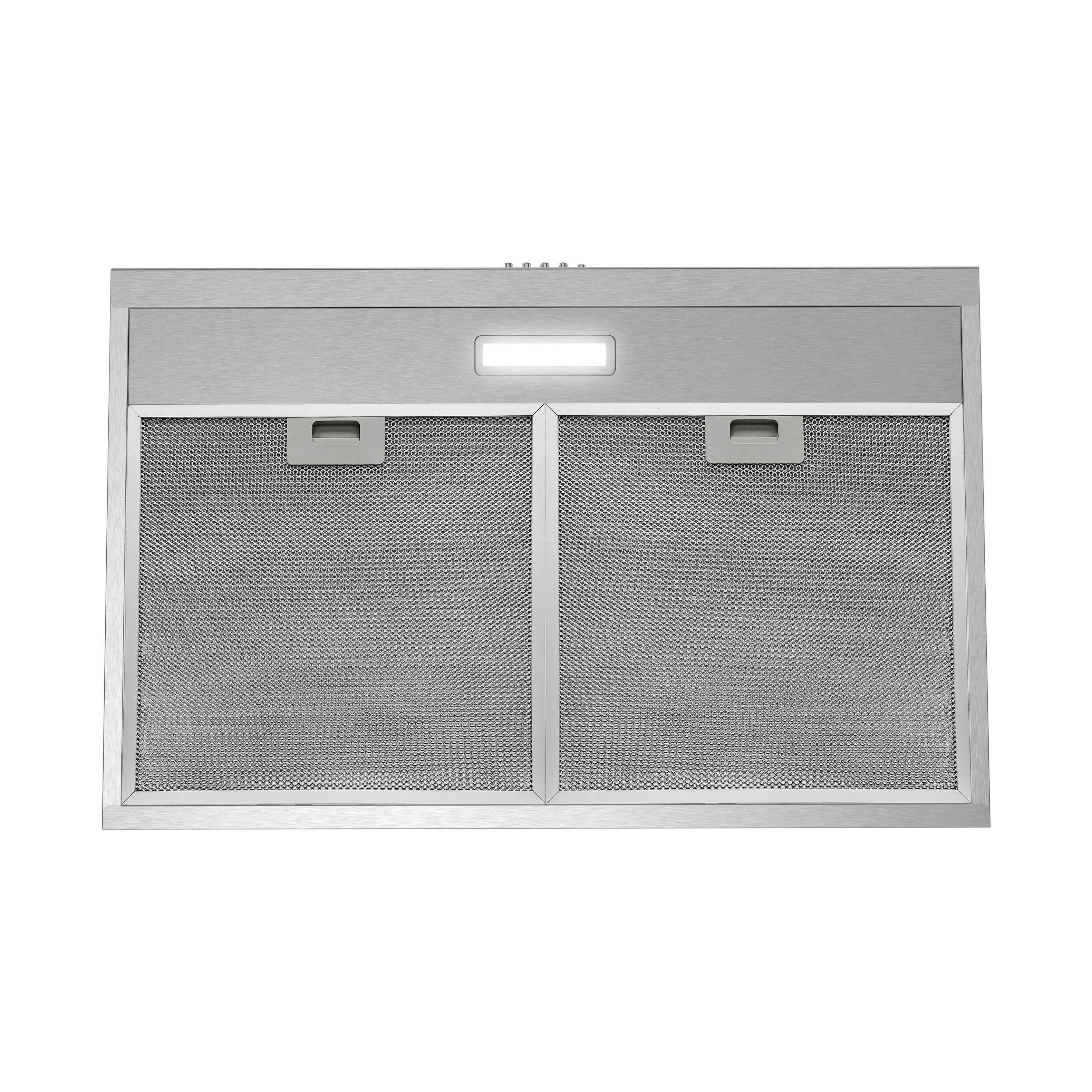 Alt View 6. Streamline - 30 in. Valmorea Ductless Undermount 80 CFM Range Hood, Mesh Filters, Push Button Control, LED Light - Brushed Stainless Steel.