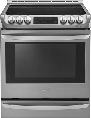 LG - 6.3 Cu. Ft. Self-Cleaning Slide-In Electric Range with ProBake Convection - Stainless steel was $1709.99 now $1199.99 (30.0% off)