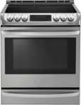 Front Zoom. LG - 6.3 Cu. Ft. Slide-In Electric Range with EasyClean and UltraHeat 3200W Power Burner - Stainless Steel.