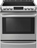 LG - 6.3 Cu. Ft. Self-Cleaning Slide-In Electric Range with ProBake Convection - Stainless steel - Front_Zoom
