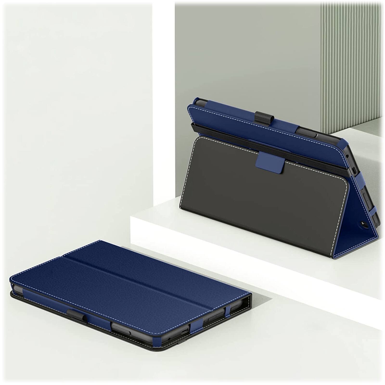 Alt View 13. SaharaCase - Hand Strap Series Folio Case for Amazon Fire 7 (2022) - Blue.