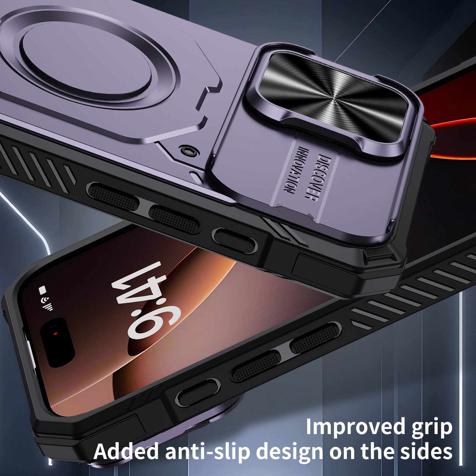 9:41 INNOVATION DISCOVER

Improved grip
Added anti-slip design on the sides