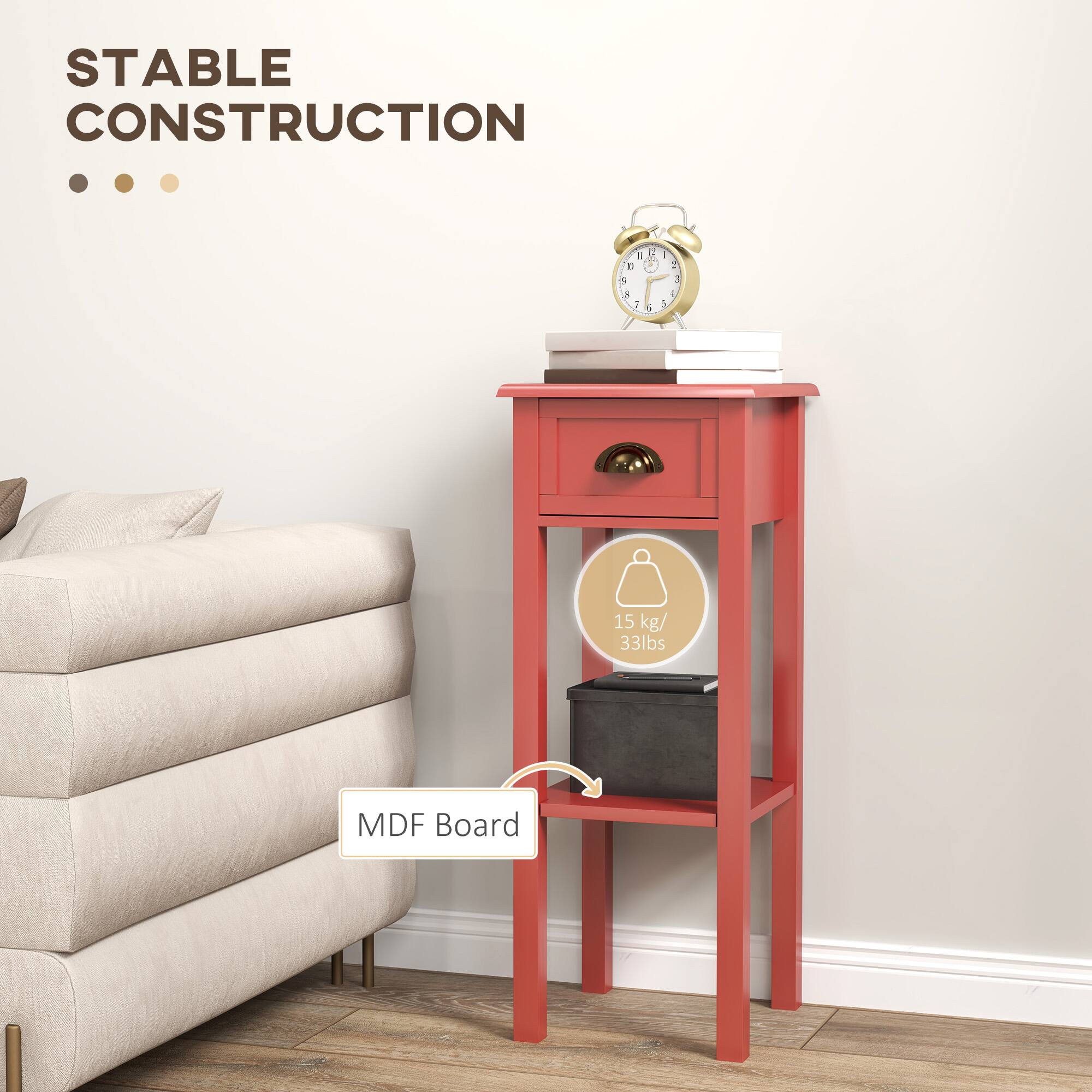 STABLE CONSTRUCTION, 15 kg/33lbs, MDF Board