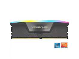 CORSAIR - Vengeance RGB 16GB 288-Pin PC RAM DDR5 6000 (PC5 48000) Desktop Memory Model CMH16GX5M1D6000Z38 - Gray