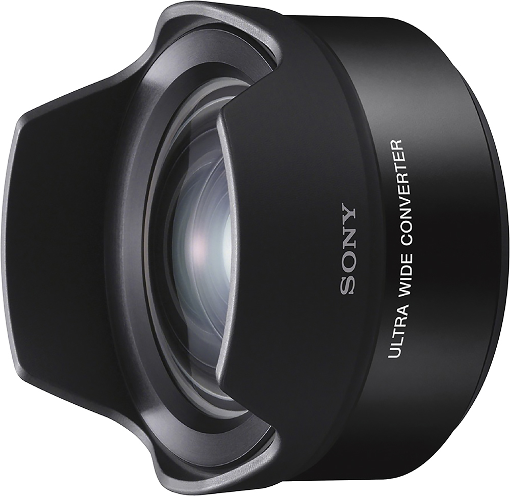 Angle View: Sony - Wide Converter Lens for Select E-Mount Cameras - Black