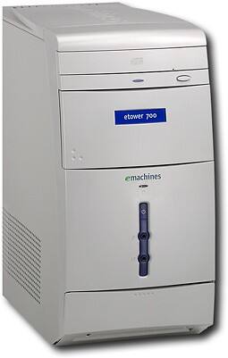 Angle Standard. eMachines - Desktop with Intel® Celeron™ Processor 1.0GHz.