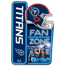 Open Road Brands - Tennessee Titans 13" x 19.5" Fan Zone Metal Sign - Blue