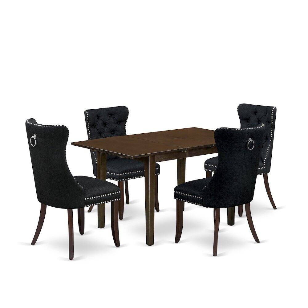 Left. East West Furniture - 5 Piece Kitchen Table Set - Mahogany.