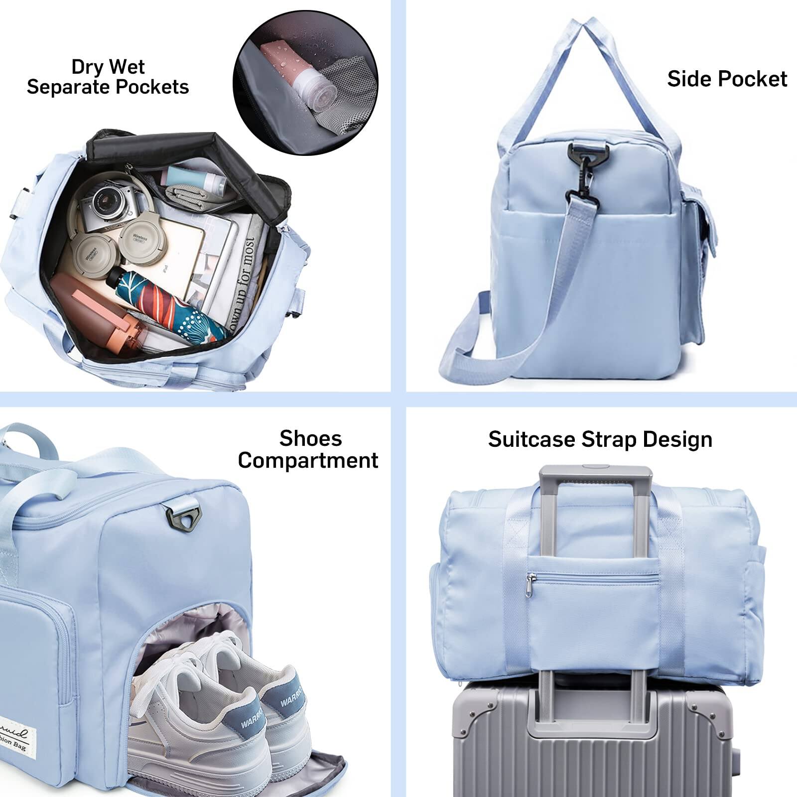 Paradigms Interiors Sports Gym Duffel Bag With Shoes Compartment And ...