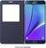 Alt View 2. Samsung - S-View Case for Samsung Galaxy Note 5 Cell Phones - Black/Blue.