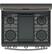 Alt View 13. GE - 5.6 Cu. Ft. Self-Cleaning Freestanding Gas Convection Range.